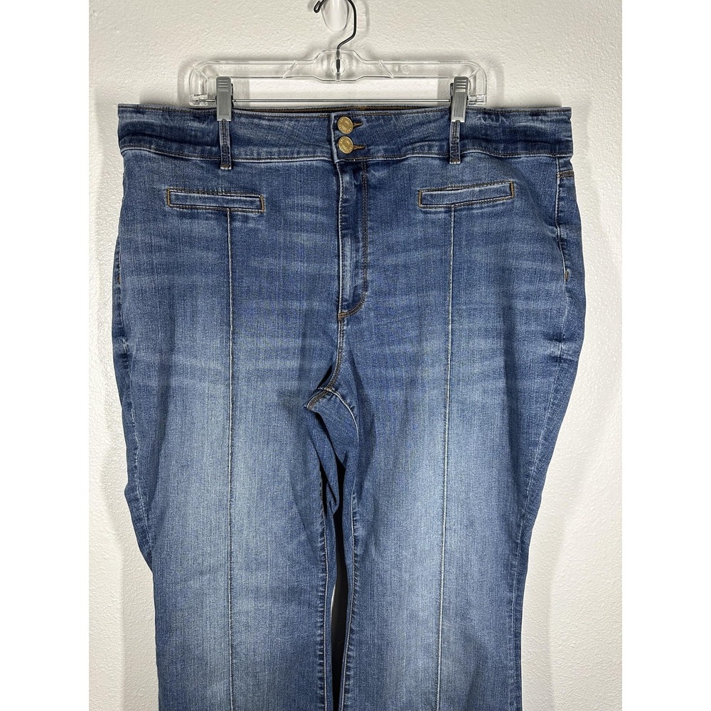 Kut From The Kloth Jeans Womens 22W Blue Ana High Rise Flare Stretch Denim - Picture 6 of 10